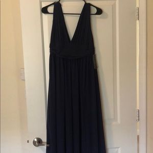Long blue weddings attire dress